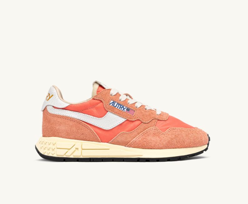 ZAPATILLAS REELWIND LOW DE NAILON Y ANTE BLANCO Y PEACH PINK